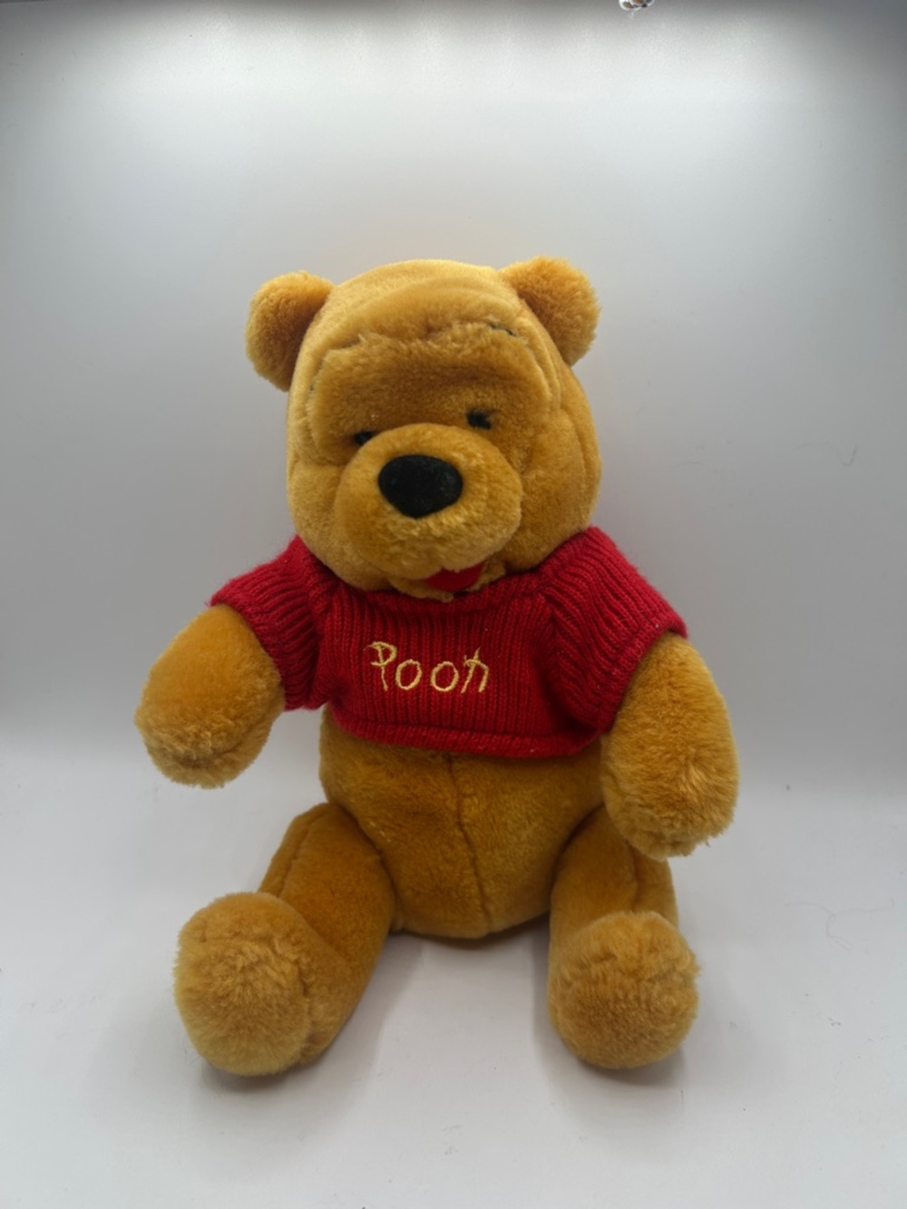Disney Winnie the Pooh Plush - Gold Bear with Red Sweater